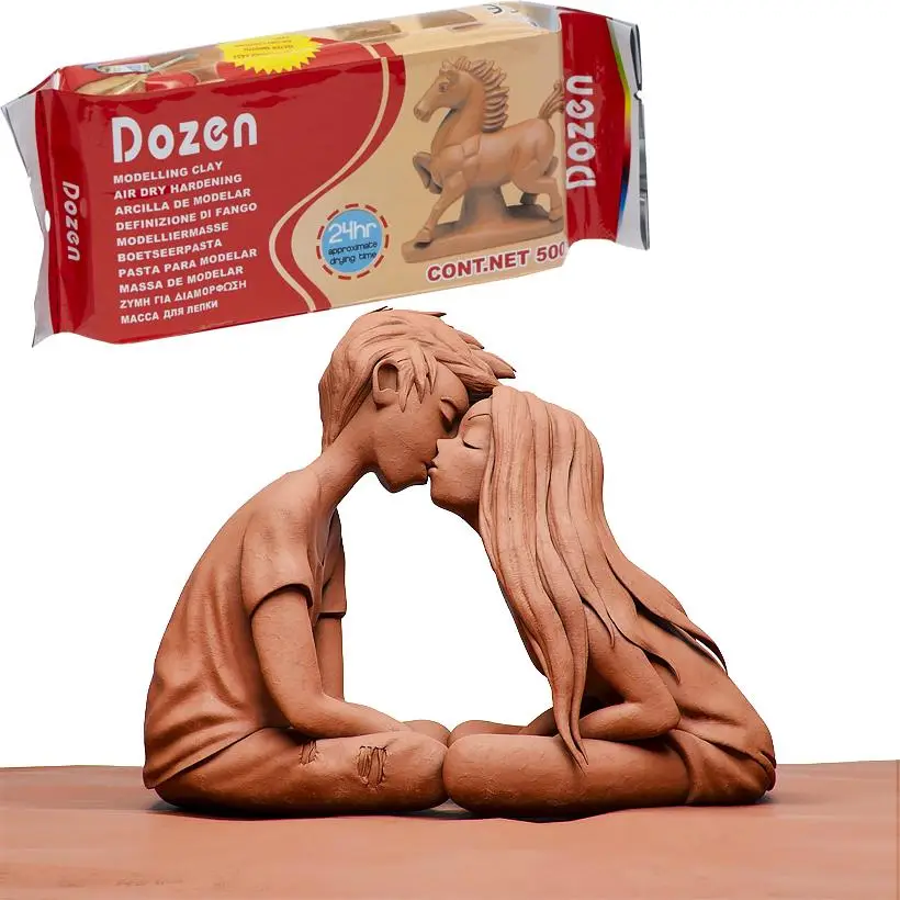 Масса  для лепки коричневая вакуумированная 500 гр Dozen