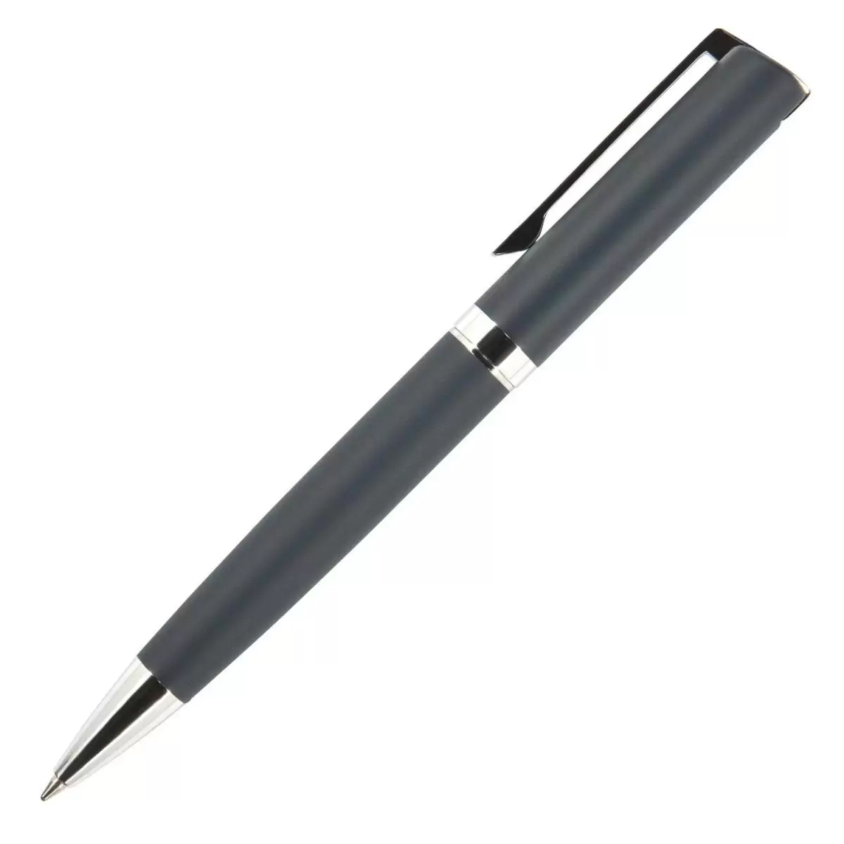 Ручка подар. шар. BV "Milano" 20-0227/01 синий,1мм,серый корп.,чёрн.метал.футляр