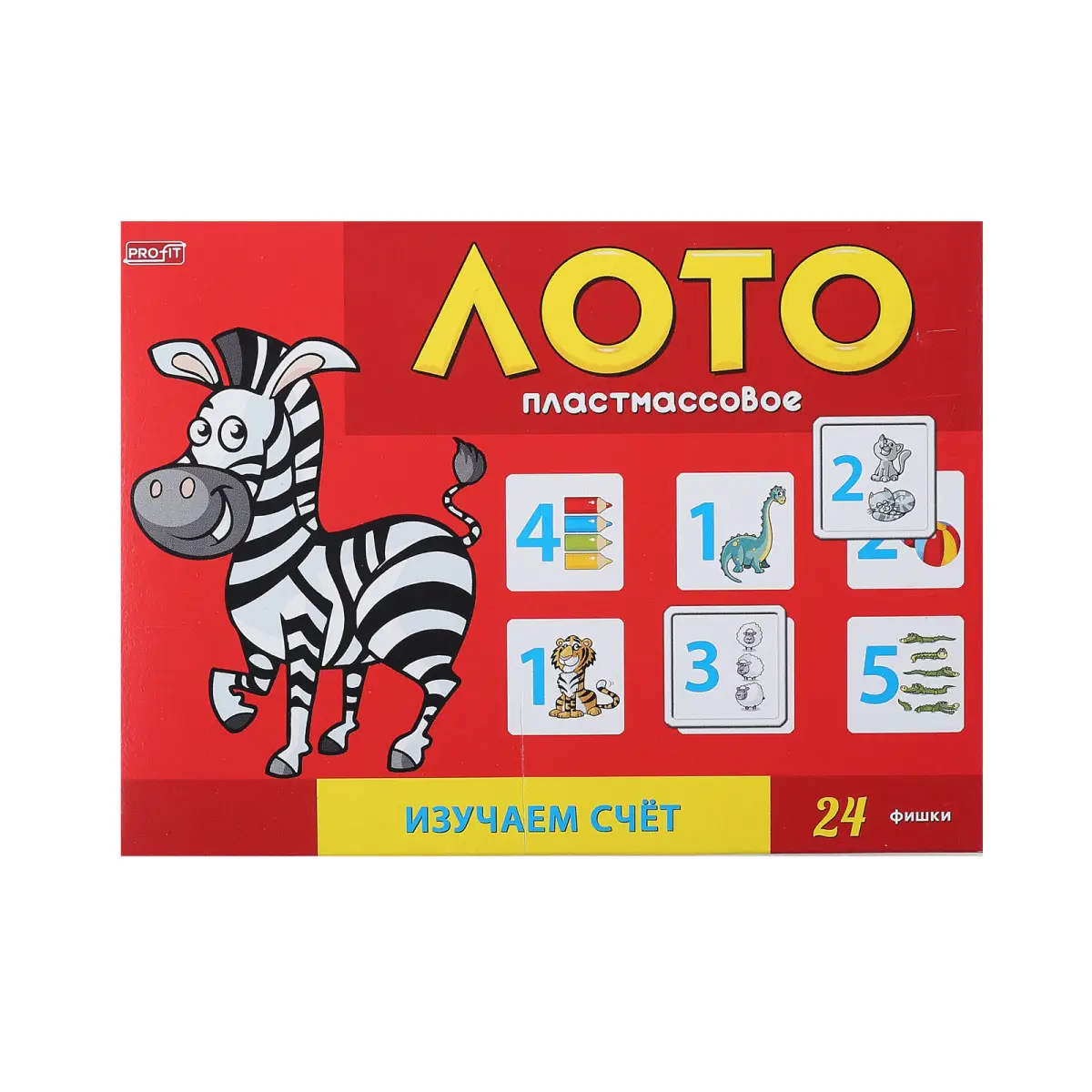Лото пластиковое 24эл. Изучаем счет (ИН-0178)