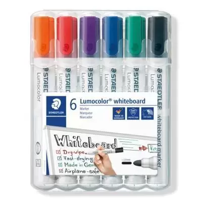 Набор маркеров для белой доски Colorful - 6цв в блистере