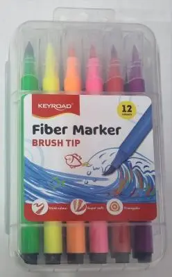 Фломастеры Fiver Marker с кистевым наконечником №KR972523, 12цветов
