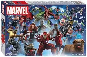 Пазлы 500 элементов Степ Marvel Мстители