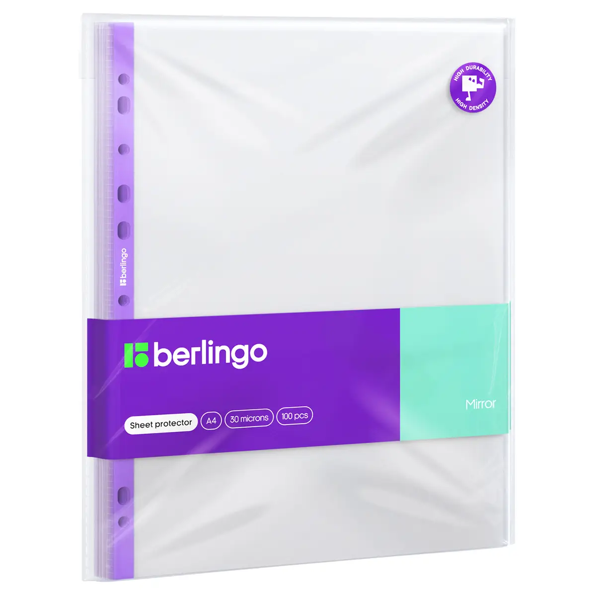Папка-вкладыш с перфорацией Berlingo "Mirror", А4, 30мкм, глянцевая,100шт