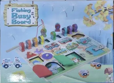 Доска для занятий рыбной ловлей для малышей, Fishing Busy Board