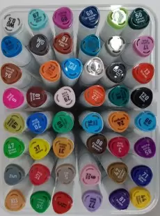 Спиртовой маркер двухсторонний набор Touch Bool CY-8103 в пластиковом кейсе 48 цветов
