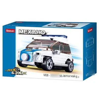 Конструктор Механо 38-0916H Машина 56 дет. в коробке