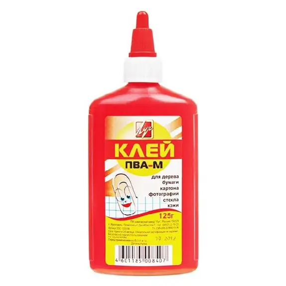 Клей ПВА-М 125г флакон красный Луч