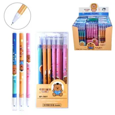 Ручка гелевая стираемая Erasable GP-7877 синяя, 0,5мм, корпус ассорти