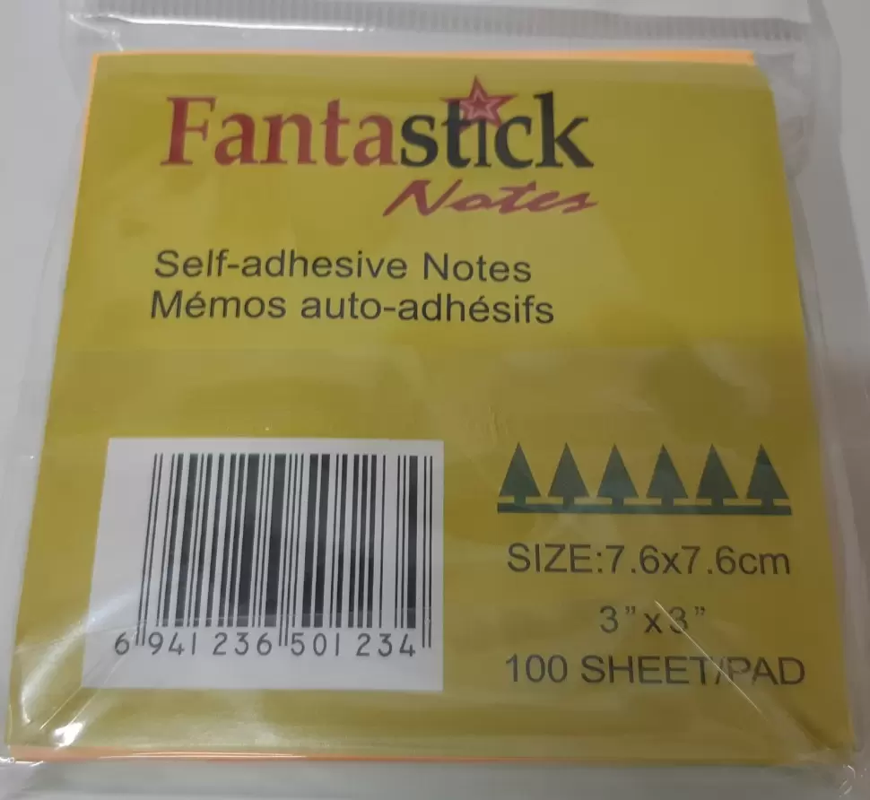 Стики Fantastick Notes Neon 5 цветов прямоугольники 100л 7,6*5,1см