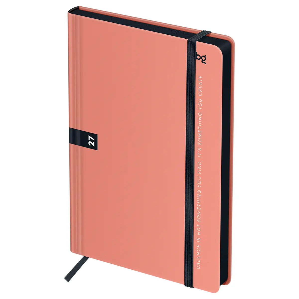 Ежедневник датированный 2027г, А5, 176л., 7БЦ BG"Monochrome. Apricot", коралловый, soft touch