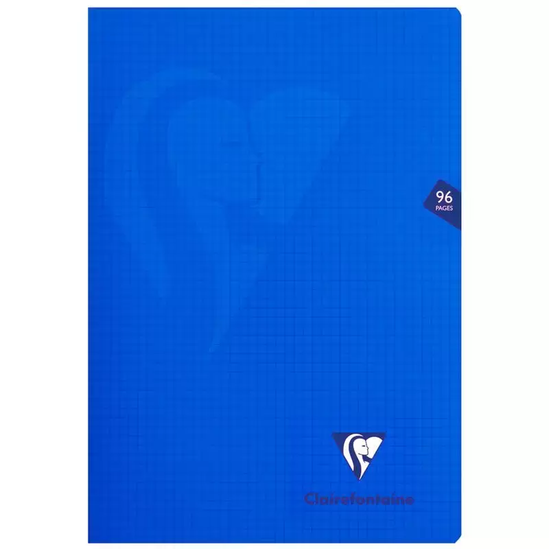 Тетрадь 48л., А4, клетка Clairefontaine "Mimesys", пластиковая обложка, синяя, 90г/м2