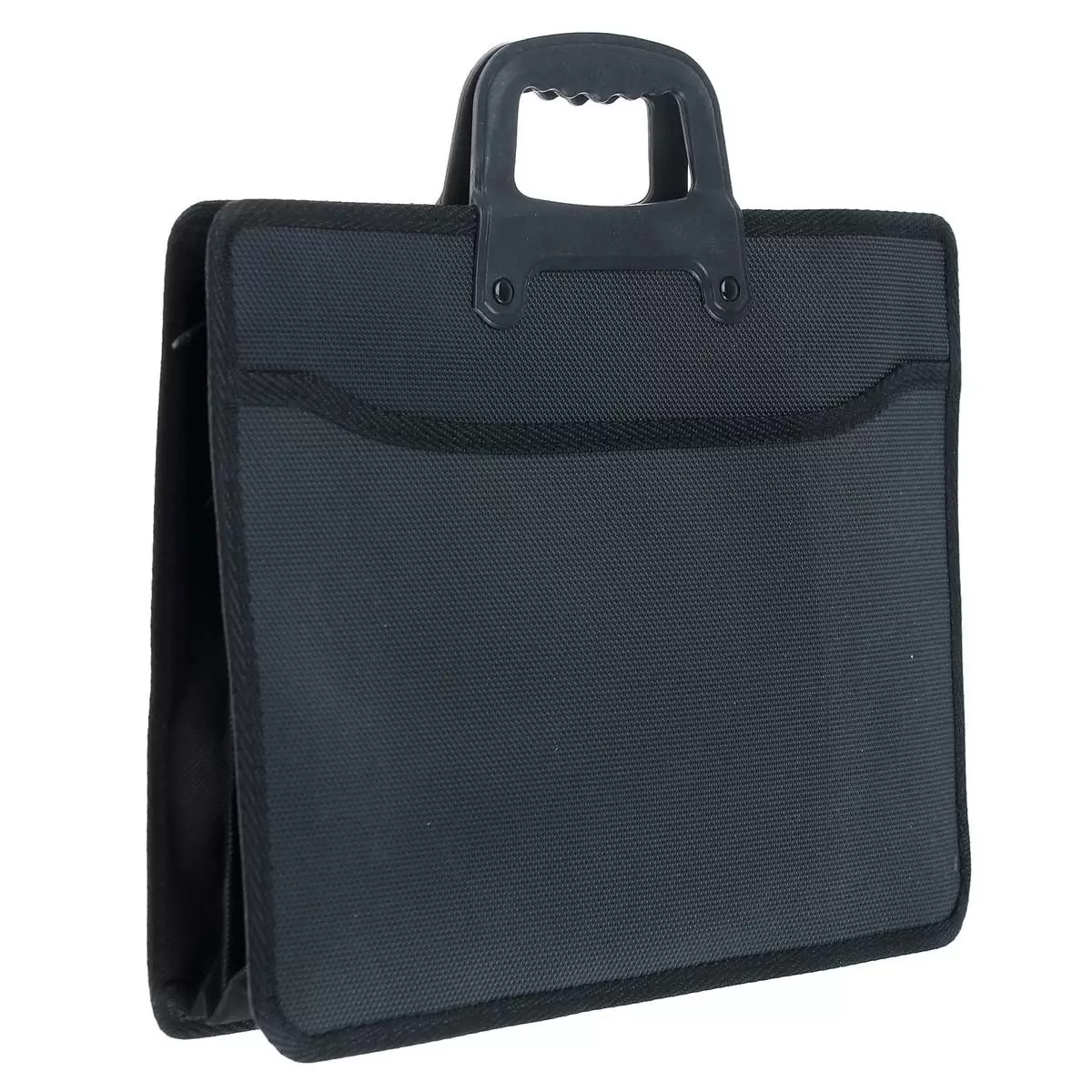 Папка-портфель пластиковый А3 с ручкой на замоч черный