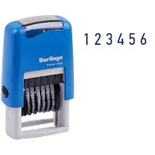 Нумератор мини автомат Berlingo "Printer 7836", 6 разрядов, 3мм, пластик, блистер 