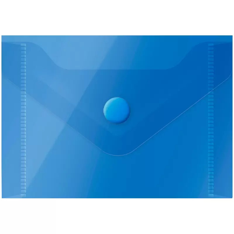 Папка-конверт на кнопке OfficeSpace, А7 (105*74мм), 150мкм, полупрозрачная Ассорти