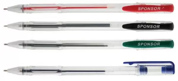 Ручка гелевая Китай 0,5 мм красный, черный, синий А9