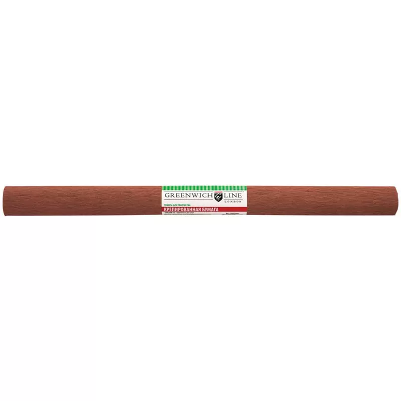 Бумага крепированная Greenwich Line, 50*250см, 32г/м2, коричневая, в рулоне