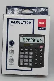 Калькулятор настольный DELI "1210" 12 разрядный, 157х120х36 мм, черный