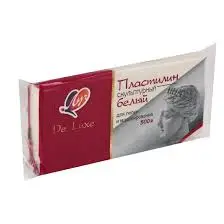Пластилин скульптурный Луч «De Luxe»,скульптурный белый, 500 гр., для лепки и моделирования
