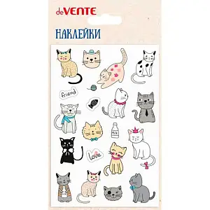 Набор многоразовых наклеек deVENTE "Кошечки" 8002459 puff,объёмные,10*15см
