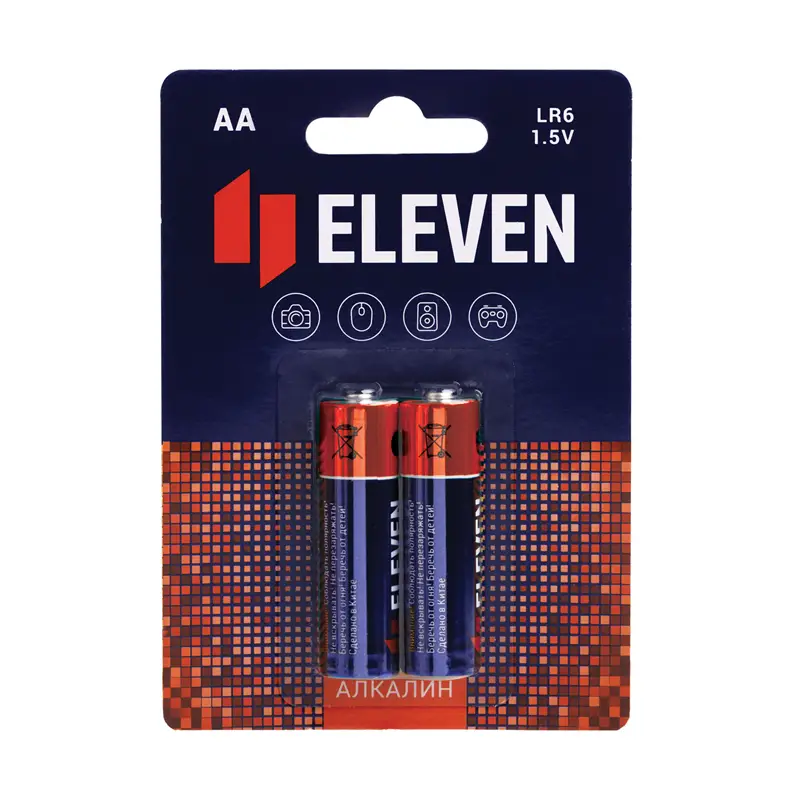Набор из 2 батареек Eleven AA (LR6) алкалиновая, BC2