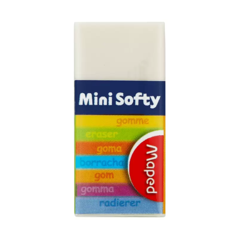 Ластик Maped "Softy Mini" прямоугольный, пластик, картонный футляр, 39*18*12,5мм