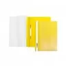 Папка-скоросшиватель пластик Hatber  прозрачный верх, жёлтая 105