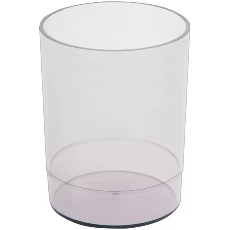 Подставка-стакан Стамм "Офис", пластик, круглый, тонированный серый СН15