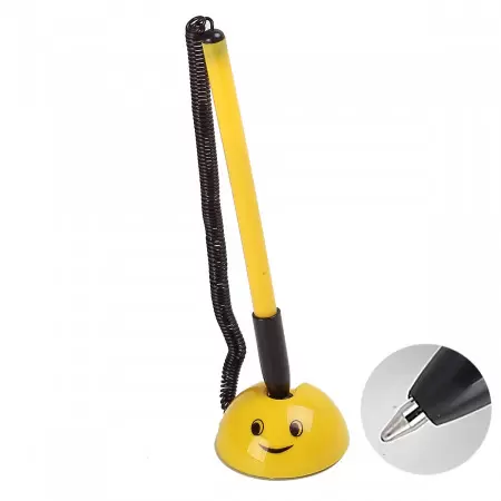 Ручка шариковая на самоклеящейся подставке Attomex Smile  d=0,5 мм  с пластиковым шнуром