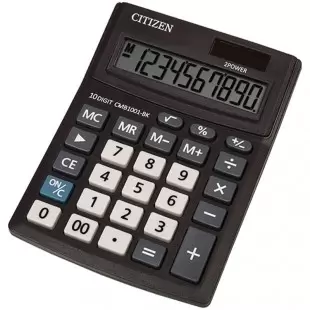 Калькулятор настольный Citizen Business Line CMB1001-BK 10 разр. двойное питание 100*136*32мм черный