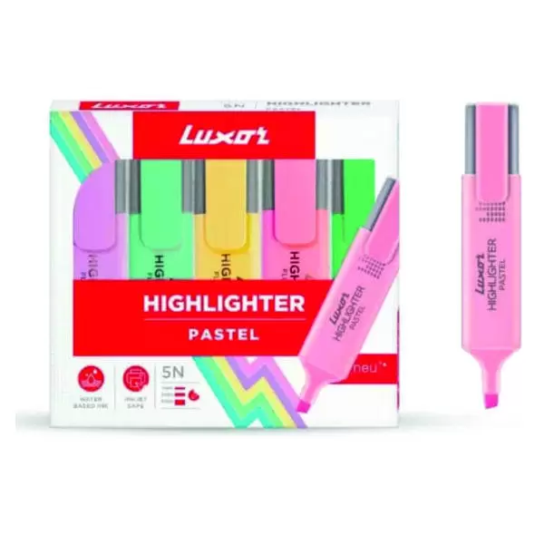 Набор текстовыделителей Luxor Highliter Pastel/NEO Fluorescent Ассорти