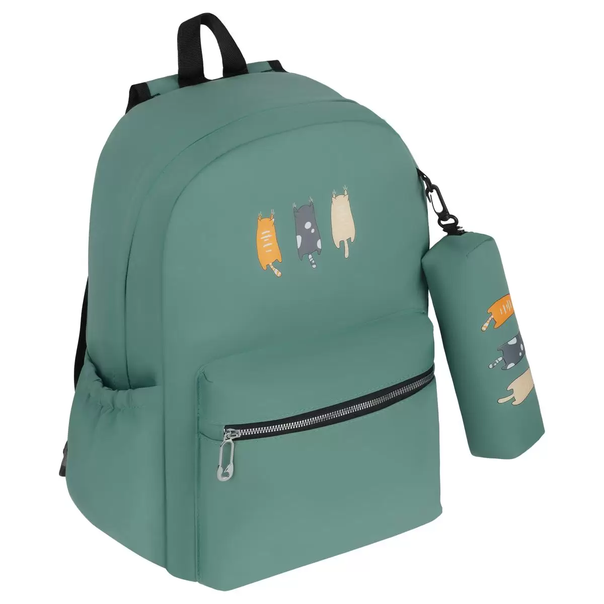 Рюкзак MESHU "Сats", 43*30*13см, 1 отделение, 3 кармана, уплотненная спинка, в комплекте пенал 19,5*
