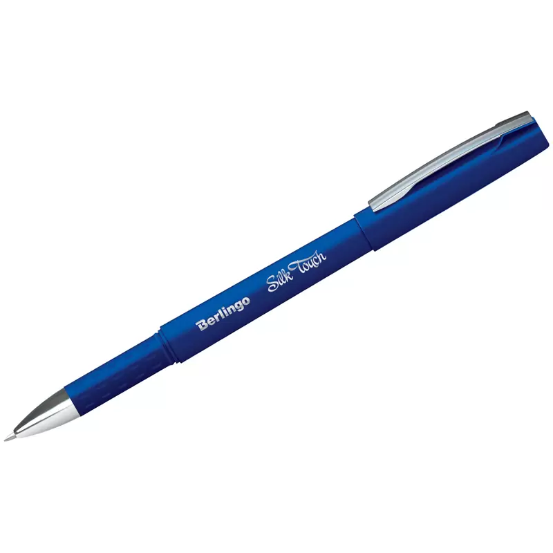 Ручка гелевая Berlingo Silk touch синяя 0,5мм грип  05122